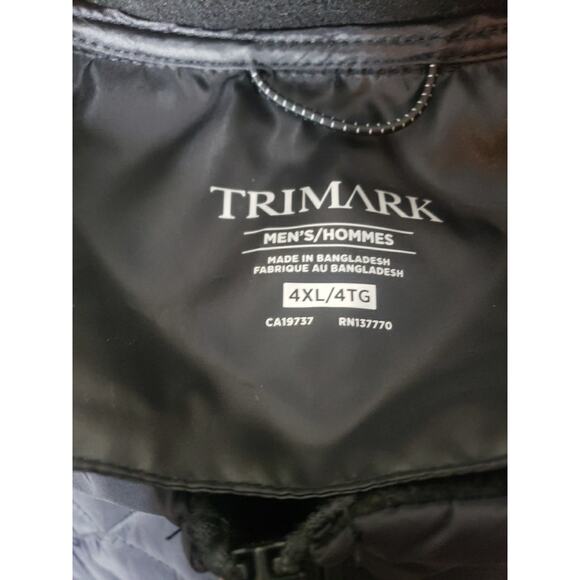 Trimark Jacket Mens Size 4XL Black Quilted Full Zip Hybrid Insulated - Picture 5 of 12